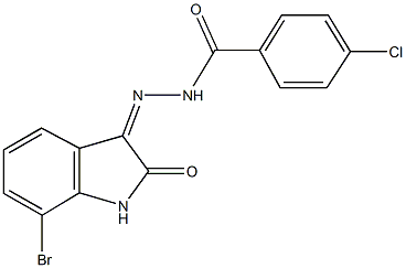 N'-(7-bromo-2-oxo-1,2-dihydro-3H-indol-3-ylidene)-4-chlorobenzohydrazide Structure