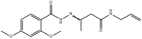 N-allyl-3-[(2,4-dimethoxybenzoyl)hydrazono]butanamide Struktur