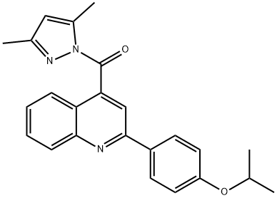 4-[(3,5-dimethyl-1H-pyrazol-1-yl)carbonyl]-2-(4-isopropoxyphenyl)quinoline Struktur