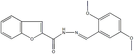 N'-(2,5-dimethoxybenzylidene)-1-benzofuran-2-carbohydrazide Struktur