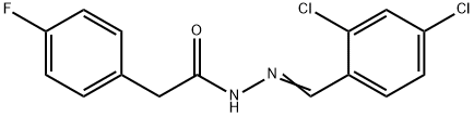 N'-(2,4-dichlorobenzylidene)-2-(4-fluorophenyl)acetohydrazide Struktur