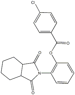 2-(1,3-dioxooctahydro-2H-isoindol-2-yl)phenyl 4-chlorobenzoate Struktur