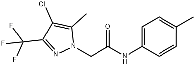 2-[4-chloro-5-methyl-3-(trifluoromethyl)-1H-pyrazol-1-yl]-N-(4-methylphenyl)acetamide Struktur