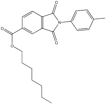 heptyl 2-(4-methylphenyl)-1,3-dioxoisoindoline-5-carboxylate Struktur