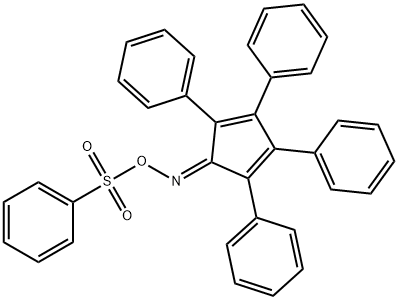 2,3,4,5-tetraphenyl-2,4-cyclopentadien-1-one O-(phenylsulfonyl)oxime Struktur