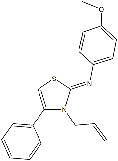 N-(3-allyl-4-phenyl-1,3-thiazol-2(3H)-ylidene)-N-(4-methoxyphenyl)amine Struktur
