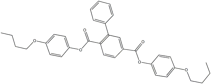 bis(4-butoxyphenyl) [1,1'-biphenyl]-2,5-dicarboxylate Structure