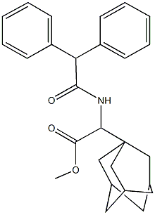 methyl 1-adamantyl[(diphenylacetyl)amino]acetate Struktur