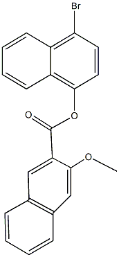 4-bromo-1-naphthyl 3-methoxy-2-naphthoate Struktur