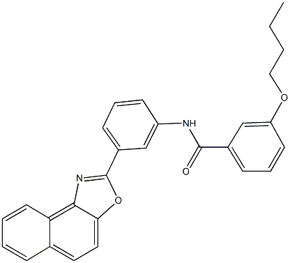 3-butoxy-N-(3-naphtho[1,2-d][1,3]oxazol-2-ylphenyl)benzamide Struktur
