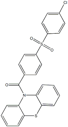 10-{4-[(4-chlorophenyl)sulfonyl]benzoyl}-10H-phenothiazine Struktur
