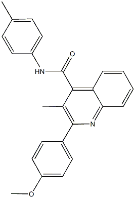 2-(4-methoxyphenyl)-3-methyl-N-(4-methylphenyl)-4-quinolinecarboxamide Struktur