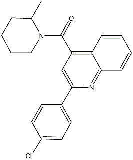2-(4-chlorophenyl)-4-[(2-methyl-1-piperidinyl)carbonyl]quinoline Struktur