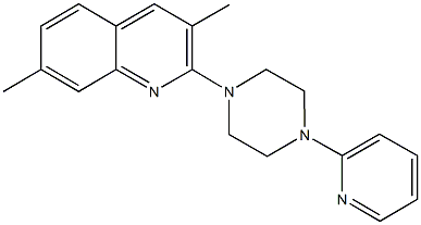 3,7-dimethyl-2-[4-(2-pyridinyl)-1-piperazinyl]quinoline Struktur