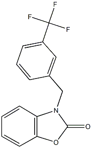 3-[3-(trifluoromethyl)benzyl]-1,3-benzoxazol-2(3H)-one Struktur