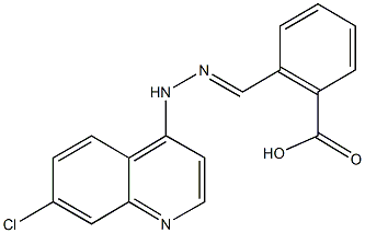 2-[2-(7-chloro-4-quinolinyl)carbohydrazonoyl]benzoic acid Struktur
