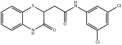 N-(3,5-dichlorophenyl)-2-(3-oxo-3,4-dihydro-2H-1,4-benzothiazin-2-yl)acetamide Struktur