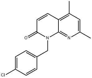 1-(4-chlorobenzyl)-5,7-dimethyl[1,8]naphthyridin-2(1H)-one Structure