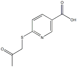 6-[(2-oxopropyl)sulfanyl]nicotinic acid Struktur