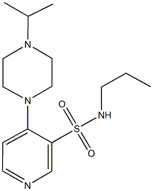 4-(4-isopropyl-1-piperazinyl)-N-propyl-3-pyridinesulfonamide Struktur