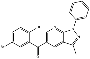 (5-bromo-2-hydroxyphenyl)(3-methyl-1-phenyl-1H-pyrazolo[3,4-b]pyridin-5-yl)methanone Structure