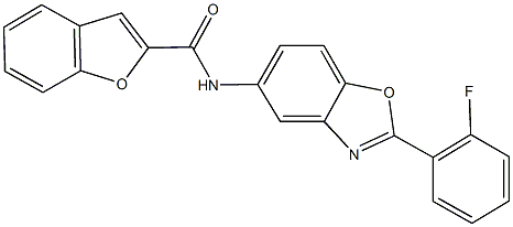 N-[2-(2-fluorophenyl)-1,3-benzoxazol-5-yl]-1-benzofuran-2-carboxamide Struktur
