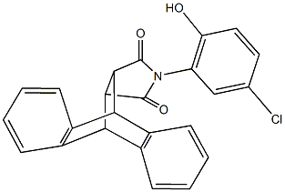 17-(5-chloro-2-hydroxyphenyl)-17-azapentacyclo[6.6.5.0~2,7~.0~9,14~.0~15,19~]nonadeca-2,4,6,9,11,13-hexaene-16,18-dione Struktur