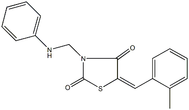 3-(anilinomethyl)-5-(2-methylbenzylidene)-1,3-thiazolidine-2,4-dione Struktur