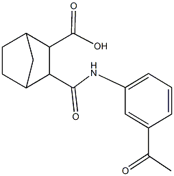 3-[(3-acetylanilino)carbonyl]bicyclo[2.2.1]heptane-2-carboxylic acid Structure