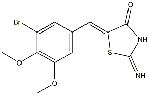 5-(3-bromo-4,5-dimethoxybenzylidene)-2-imino-1,3-thiazolidin-4-one Struktur