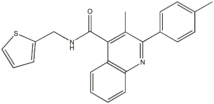 3-methyl-2-(4-methylphenyl)-N-(2-thienylmethyl)-4-quinolinecarboxamide Structure