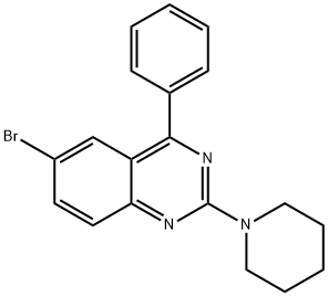 6-bromo-4-phenyl-2-(1-piperidinyl)quinazoline Struktur