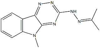 acetone (5-methyl-5H-[1,2,4]triazino[5,6-b]indol-3-yl)hydrazone Struktur