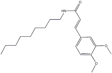 3-(3,4-dimethoxyphenyl)-N-nonylacrylamide Struktur