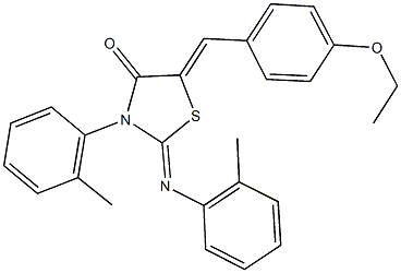 5-(4-ethoxybenzylidene)-3-(2-methylphenyl)-2-[(2-methylphenyl)imino]-1,3-thiazolidin-4-one Struktur