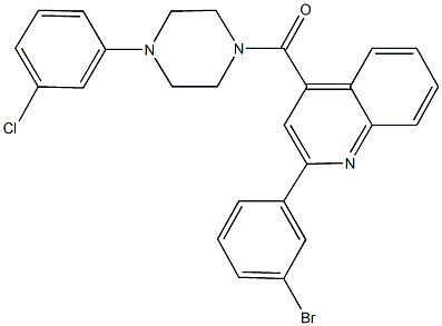 2-(3-bromophenyl)-4-{[4-(3-chlorophenyl)-1-piperazinyl]carbonyl}quinoline Struktur