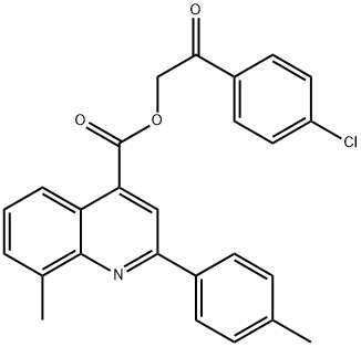 2-(4-chlorophenyl)-2-oxoethyl 8-methyl-2-(4-methylphenyl)-4-quinolinecarboxylate Structure
