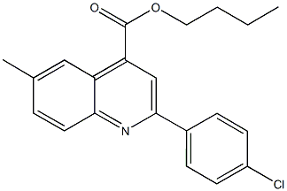 butyl 2-(4-chlorophenyl)-6-methyl-4-quinolinecarboxylate Struktur