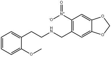 N-[2-(2-methoxyphenyl)ethyl]-N-[(6-nitro-1,3-benzodioxol-5-yl)methyl]amine Struktur
