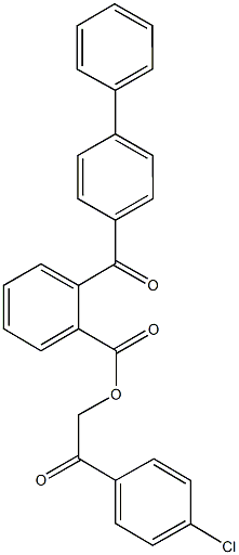 2-(4-chlorophenyl)-2-oxoethyl 2-([1,1'-biphenyl]-4-ylcarbonyl)benzoate Struktur