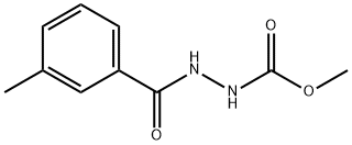 methyl 2-(3-methylbenzoyl)hydrazinecarboxylate Struktur