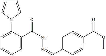 methyl 4-{2-[2-(1H-pyrrol-1-yl)benzoyl]carbohydrazonoyl}benzoate Structure