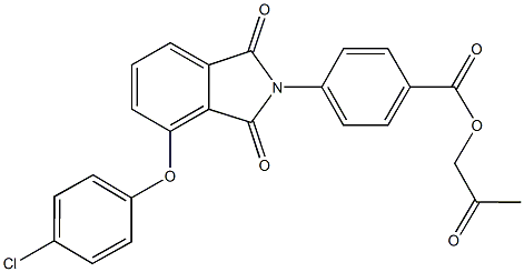 2-oxopropyl 4-[4-(4-chlorophenoxy)-1,3-dioxo-1,3-dihydro-2H-isoindol-2-yl]benzoate Struktur