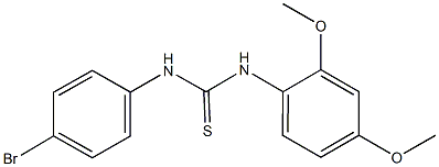 N-(4-bromophenyl)-N'-(2,4-dimethoxyphenyl)thiourea Struktur