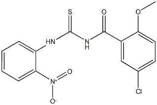 N-(5-chloro-2-methoxybenzoyl)-N'-{2-nitrophenyl}thiourea Struktur