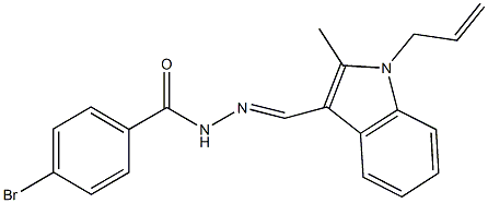 N'-[(1-allyl-2-methyl-1H-indol-3-yl)methylene]-4-bromobenzohydrazide Struktur