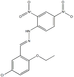 5-chloro-2-ethoxybenzaldehyde {2,4-bisnitrophenyl}hydrazone Struktur