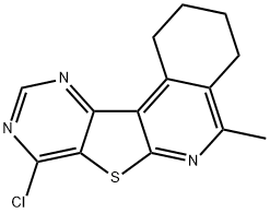 8-chloro-5-methyl-1,2,3,4-tetrahydropyrimido[4',5':4,5]thieno[2,3-c]isoquinoline Struktur