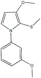 3-methoxy-1-(3-methoxyphenyl)-2-(methylsulfanyl)-1H-pyrrole Struktur