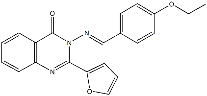 3-[(4-ethoxybenzylidene)amino]-2-(2-furyl)-4(3H)-quinazolinone Struktur